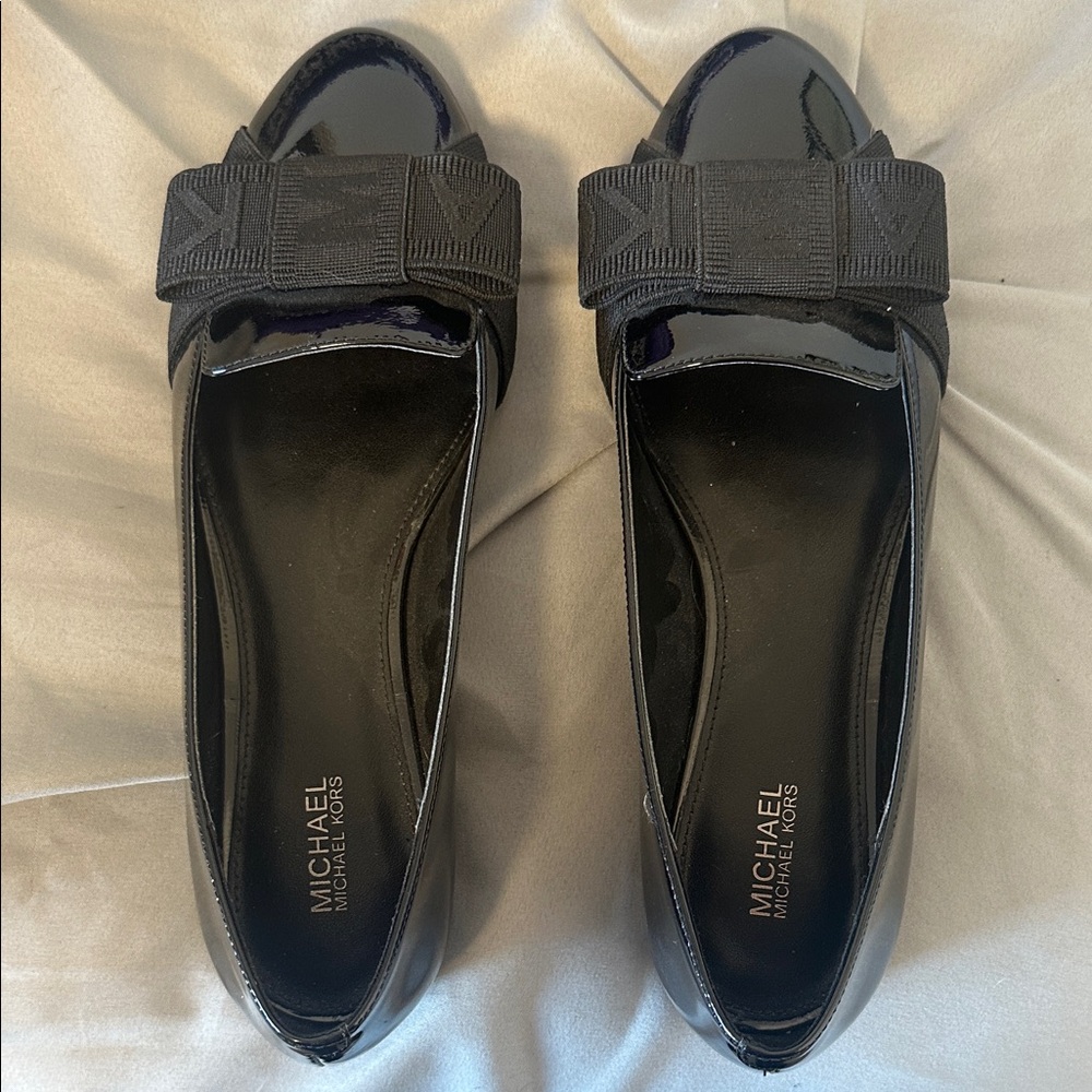 Michael Kors Glossy Black Flats